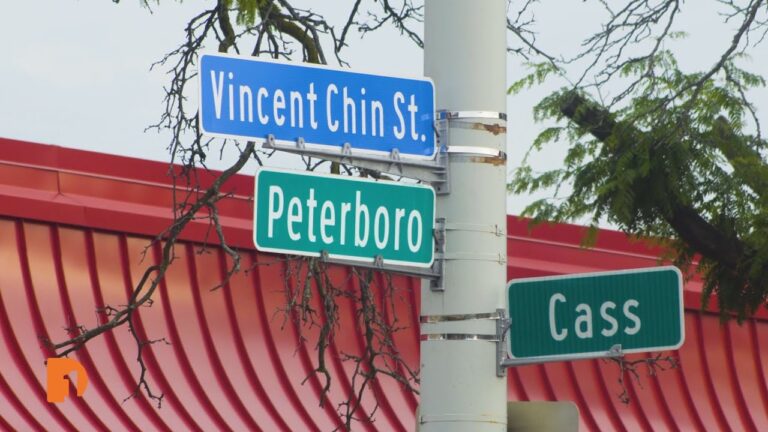 Street sign honoring Vincent Chin installed in Detroit’s historic Chinatown